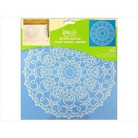 UPC: 0766218074843 | Decoart Americana Stencil Mixed Media 12×12 Doily