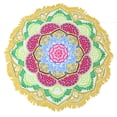thumbnail image 1 of Toalla de playa con cojín, bola colgante, borla, toalla de baño redonda, esterilla de yoga, toalla de playa colorida con forma de loto, manta, chal, 1 of 5