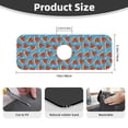 thumbnail image 2 of Vsdgher Cartoon Watermelon Kitchen Sink Splash Guard Faucet Mat -1 PC Super Absorbent Fast Drying Mat Sink Gadgets-Splash, Bathroom,Sink Mat,(15" X 5.5" ), 2 of 7