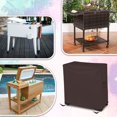 thumbnail image 4 of Cooler Cover 12 Oz Waterproof - Rolling Cart Cover 100% Weather Resistant with Air Pockets & Drawstrap for Snug Fit (36" H x 44" W x 23" D, Coffee), 4 of 7