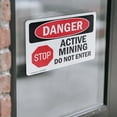 thumbnail image 4 of (2 Pack) Active Mining Do Not Enter OSHA Danger Sign 10 Inch X 7 Inch Vinyl Label Decal Sticker Weather Resistant, UV Protected for Workplace, Business, and Construction Site, Made in, 4 of 7