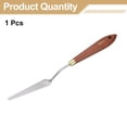 thumbnail image 3 of Uxcell Palette Knife Painting Tool 3.66" x 0.71" Stainless Steel Teardrop Blade 9.65" Length Spatula Painting Pallet knife with Hole Beech Wood Handle for Oil Acrylic Canvas, Red/Silver, 3 of 7