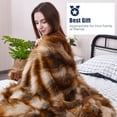 thumbnail image 4 of Costway Luxury Plush Faux Fur Throw Blanket Soft Warm Fluffy Bed Couch 60''x 58'', 4 of 8