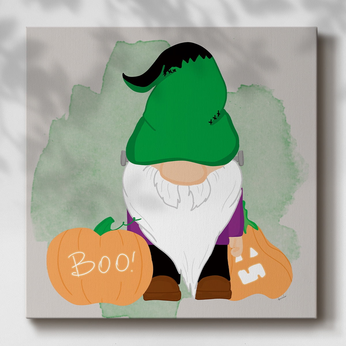 Frankenstein's Gnome- Gallery Wrapped Canvas
