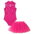 thumbnail image 4 of Ocealan Robe de Danse Ballet Sans Manches pour Filles, Tenue de Danseuse Classique avec Jupe Tutu Rose C L, 4 of 7