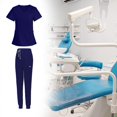 thumbnail image 1 of Uniforme de enfermería Salvador de poliéster marino Pantalones superiores, 1 of 10