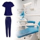 thumbnail image 5 of Uniforme de enfermería, uniforme de enfermera, pantalón de manga corta con cordón para veterinaria Azul marino, 5 of 9