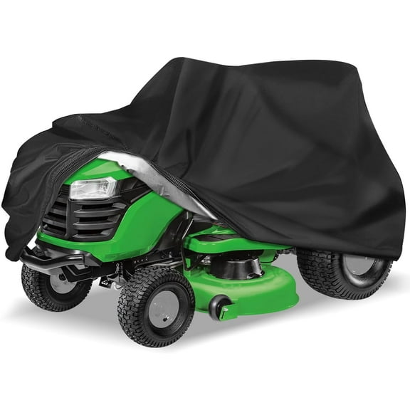 Outdoors Lawn Mower Cover Waterproof Heavy Duty 420D Polyester Oxford UV Protection Lawn Tractor Cover Fits Decks Up to 54" with Drawstring and Storage Bag