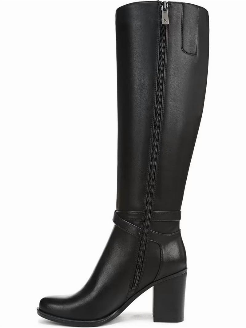 Naturalizer Women's Jane Knee High Boot Black Wide Calf 7M