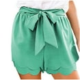 thumbnail image 2 of uublik Shorts Women Loose Super Soft Casual Shorts Green, 2 of 5