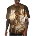 thumbnail image 2 of Ceisia Men's Loose Fit Short Sleeve T-Shirt Faith Easter Themed Print Spring Summer Shirt Gift, 2 of 6