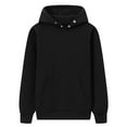 thumbnail image 4 of ZHOUCHANKIDS Oversized Drop Shoulder Hoodie Pullover Sweatshirt Lined Warm Soft Cozy Casual Streetwear Fashion Hooded Top Black, 4 of 4