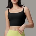 thumbnail image 2 of Mujeres de color sólido cuatro filas ajustable inalámbrico sujetador doble hombro a prueba de golpes yoga deportivo sujetador para el entrenamiento diario, 2 of 7