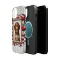 thumbnail image 2 of DistinctInk Tough Case for Apple iPhone 14 (6.1" Screen), Compatible with MagSafe Charging - Valentine's Day Spinoni Italiani Puppy, 2 of 6