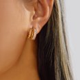 thumbnail image 3 of NICKSUN 3-in-1 Stackable Hoop Earrings, Sparkling Square Cubic Zirconia Irregular Geometric Luxury Hoop Ear Jewelry, 3 of 10