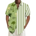 thumbnail image 1 of Camisas De Lino Para Hombre Camisa para hombre Camisa de playa de manga corta holgada informal (Green, XL), 1 of 6