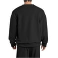 thumbnail image 5 of Atogsazn Men's Oversized Sweatshirt Casual Long Sleeve Pullover Sweatshirts Crew Neck Jogger Tops Outerwear 06-Black XXXL Fashion, 5 of 9