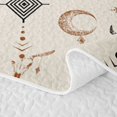 thumbnail image 5 of Erosebridal Vintage Aztec Quilt King, Retro Dream Catcher King Coverlet Set, Off White Terracotta Black 3 Pieces, 1 Bedspread and 2 Pillowcases, 5 of 7