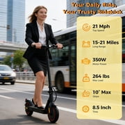 500W Peak Electric Scooter,8.5 Tires,21mph & 21Miles Range,Folding Commuting E-Scooter for Adults with APP Control