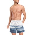 thumbnail image 3 of FORMRS Mens Swim Trunks Mesh Liner Quick Dry Casual Beach Board Shorts with Pockets, Sizes S-2XL, Watercolor Mountains, 3 of 9