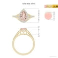 thumbnail image 5 of ANGARA Natural Pear-Shaped 1.15 ct Morganite Ring with Diamond Halo in 14K Yellow Gold for Women | Birthday, Anniversary, Jewelry Gift for Women | Natural Morganite Ring, 5 of 9
