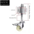 thumbnail image 4 of Heavy Duty Door Casters with Damping Spring Wheel 2 3 4 5 Inch for Machine Gate, 4 of 7