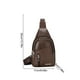 thumbnail image 3 of Xihbxyly Mochila con Correa, Bandolera Ajustable, Puertos Usb y Auriculares, Diseño Multiusos, Ideal para Senderismo, Viajes y Negocios, Marrón/Amarillo, 30 X 17 X 5 Cm., 3 of 7