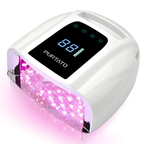 Lámpara de uñas UV LED Purtato Professional recargable 96W