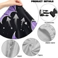 thumbnail image 7 of SCRAWLGOD Bat Stars Moon Print Violet Black Print Gaming Chair Cover with Armrest Cover, Washable Reclining Computer Chair Protection Non Slip Rotating Chair Slipcover with Elastic Band, 7 of 7