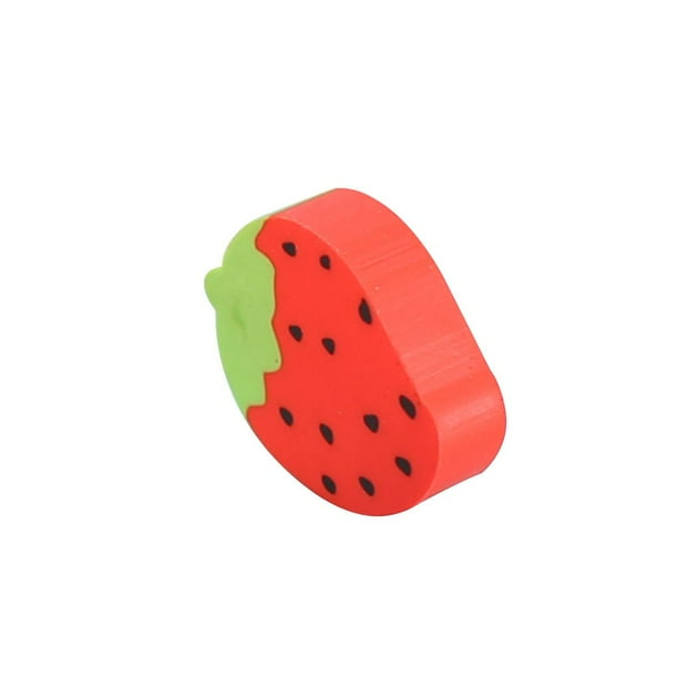 GeweYeeli 4PCS/Set Cute Fruit Design Eraser Watermelon Orange Erasers Student Gift Office School