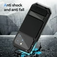 thumbnail image 5 of ELEHOLD Heavy Duty Rugged Case for iPhone 15 Pro,Camera Lens Protection Tempered Glass Screen Protector Hidden Foldable Kickstand Bracket Shockproof Dustproof Armor Case for iPhone 15 Pro,Black, 5 of 7