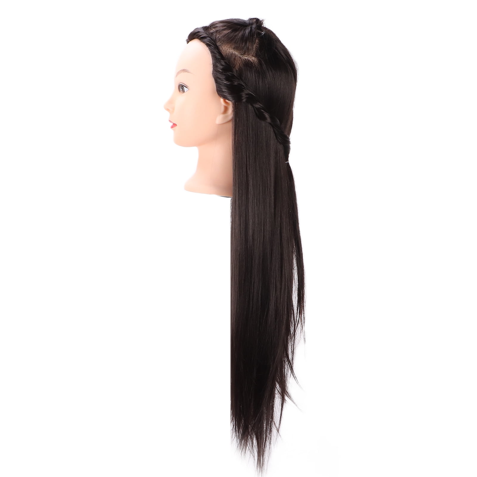 Mannequin Head, Hairdresser Training Head High Temperature Wire Hair Practice Head  For Straightening Hair For  Hair