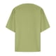 thumbnail image 5 of ICHUANYI Clearance Women's Fashion Summer Round Neck Leisure Short Sleeve Solid Buttons Tops(Mint Green, M) ICHUANYI WER2023080903253, 5 of 6