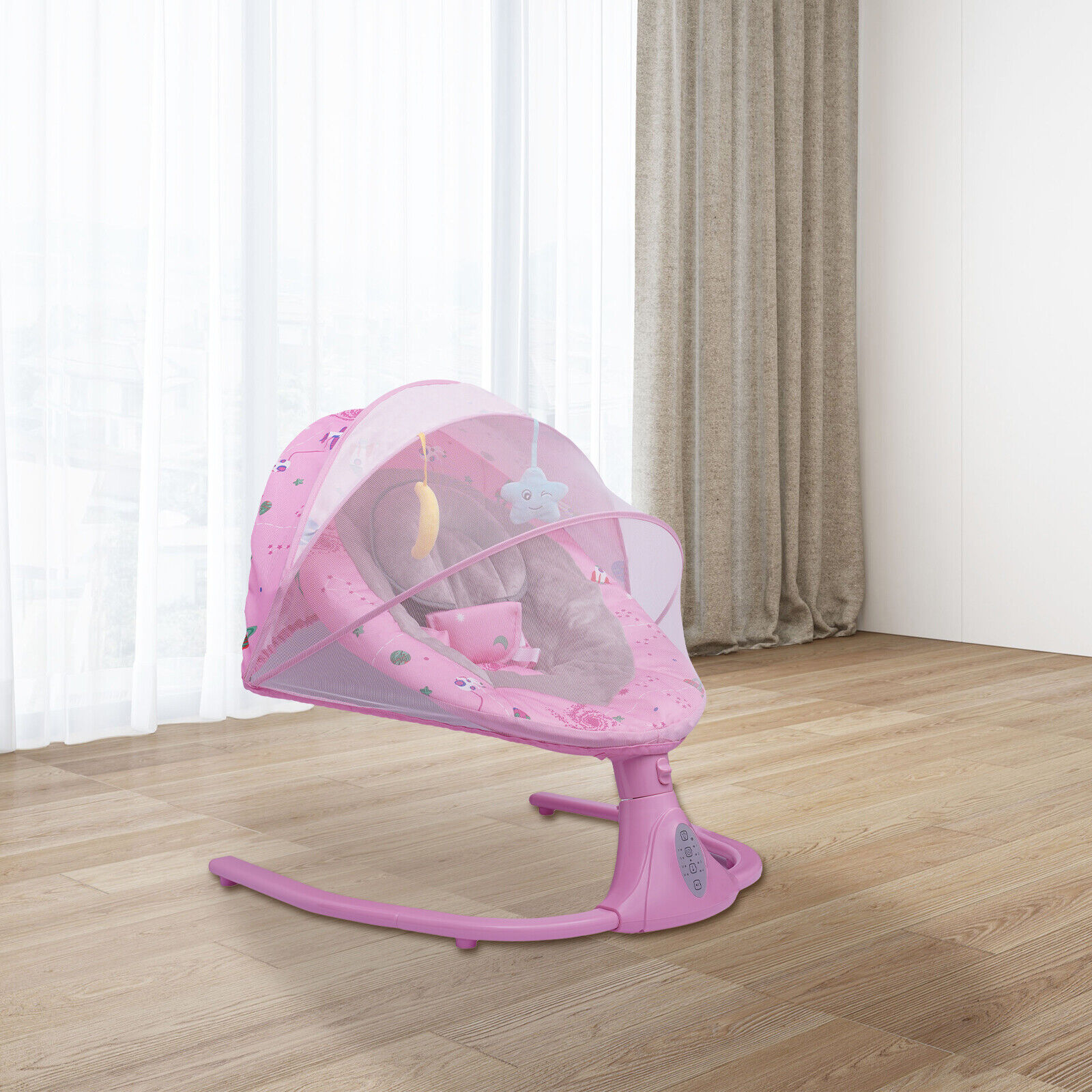 TFCFL Portable Electric Baby Swing Cradle Rocker Newborn Comfort Sleep Chair Crib Music Seat Pink - image 2 of 8