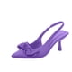 thumbnail image 1 of Correas de Tacón para Tacones Altos de Satén Punteado Pie Slingbacks, Tacones Altos de las Mujeres Abrir la Espalda Color Sólido, 1 of 5