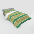 thumbnail image 3 of Ambesonne Colorful Bedding Set 3 Pcs, Ethnic Geometric Shapes, Twin, Pistachio Green Orange, 3 of 3