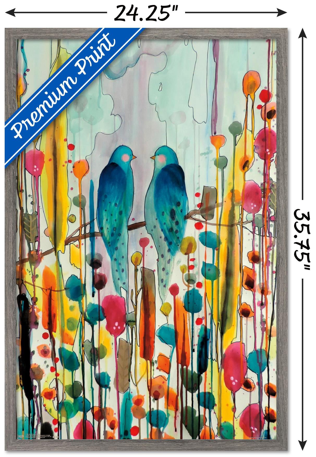 SylVie Demers - Birds Wall Poster, 22.375" x 34", Framed