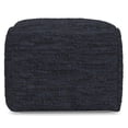 thumbnail image 4 of Simpli Home Fredrik Boho Square Pouf in Dark Blue Woven Genuine Leather, 4 of 7