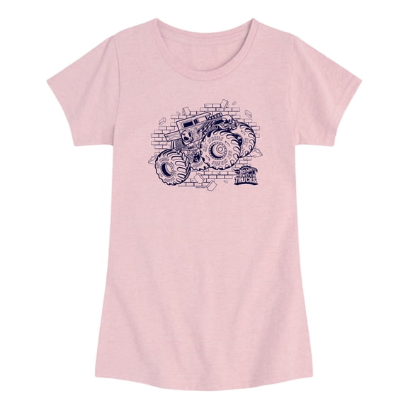 Hot Wheels - Bone Shaker Monster Truck - Toddler Girls Fitted Short Sleeve T-Shirt