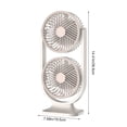 thumbnail image 3 of Dyegold Double Head Two-Way Desktop Fan 14 Inch with 3 Speeds High Airflow Portable for Home Office Camping Bedroom Quiet Operation, 3 of 6