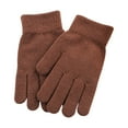 thumbnail image 3 of dianhelloya Winter Gloves Knitting Thicken Solid Color Full Fingers Elastic Keep Warm Anti-slip Breathable Women Winter Gloves for Outdoor 1 Pair Coffee, 3 of 8