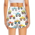thumbnail image 4 of Fotbe Cartoon Monster Trucks Womens High Waist Running Shorts Athletic Workout Quick Dry Shorts for Women with Pockets Gym Yoga Summer Shorts-Small, 4 of 9