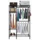 thumbnail image 1 of Organizador de Metal para Ropa Armario, Perchero de Pie, Closet Organizador de Ropa Multifunción, Estante de Ro pa para Balcón, Dormitorio y Lavandería (114x42x195CM), 1 of 4