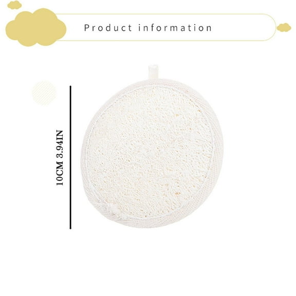 Clearance Items! Loofah Face Wash Beige Edging Loofah Disc Diameter 8Cm, Hilingoto Loofah Shower Body Exfoliator Sponge Washing Bath Pad Natural Bathroom Products(1X Loofah Face Washing Puff)