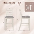 thumbnail image 3 of Gymax Bar Stools Set of 4 Upholstered Counter Height Barstools w/Padded Seat Footrest, 3 of 10