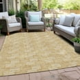 thumbnail image 6 of Addison Rugs Chantille Indoor/Outdoor Transitional Lines Gold Washable Rectangle Rug, 9' x 12', 6 of 6