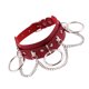 thumbnail image 3 of Minnieouse Harajuku Chocker Sexy Lock Key Remaches Black Goth Punk Chokers Gothic Gargantilla Collar para mujeres Hip Hop Cosplay Ropa, zapatos y accesorios Miscelánea rojo Minnieouse PS11274-03, 3 of 6