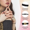 thumbnail image 3 of Pulseras Iniciales de Oro Uxcell para Hombres, Pulseras de Cuerda Trenzada Hechas a Mano Ajustables para Regalos de Parejas y Amistad (Negro, J), 3 of 7