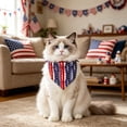 thumbnail image 2 of Dog Bandanas,Pet Neck Scarf for Cat & Small Dog | Triangle Independence Day Printed Dog Bandana | 4th of July Bandana for Festival Pet Photo Shoot,Outdoor Celebration, 2 of 7