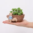 thumbnail image 5 of Squirrel Nut Garden Resin Flower Pot Desktop Gardening  Potted Green Plant Decoration Acorns, 5 of 6